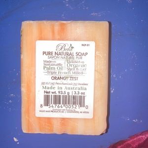 BELA ORGANIC PALM OIL SOAP ORANGE ZEST VARIETY NWT!!!